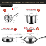 Cookware Set Factory - OEM/ODM 316 Stainless Steel Wok Snow Pan Soup Pot