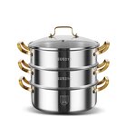 Steamer Pot Set Manufacturer - OEM/ODM SUS 316 Stainless Steel 30cm 2/3/4 Layers Eco-Friendly