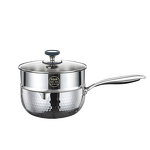 Snow Pan Manufacturer - OEM/ODM 316 Stainless Steel Hammer Pattern Small Flat Milk Pot