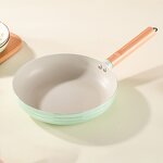 Cookware Set Manufacturer - OEM/ODM Aluminium Alloy Frying Pan Wooden Handle for Induction