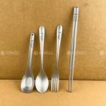 Tableware Set Manufacturer - OEM/ODM Pure Titanium Chopsticks Spoon Fork Camping Portable