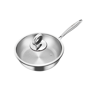 Frying Pan Factory - OEM/ODM 316 Stainless Steel Titanium Hammer Pattern Non Stick Skillet