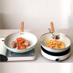 Cookware Set Manufacturer - OEM/ODM Aluminium Alloy Frying Pan Wooden Handle for Induction