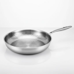 Titanium Pan Manufacturer - OEM/ODM Pure Titanium Hammered Non-stick Skillet for Induction