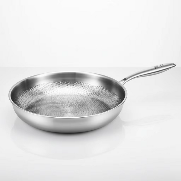Titanium Pan Manufacturer - OEM/ODM Pure Titanium Hammered Non-stick Skillet for Induction