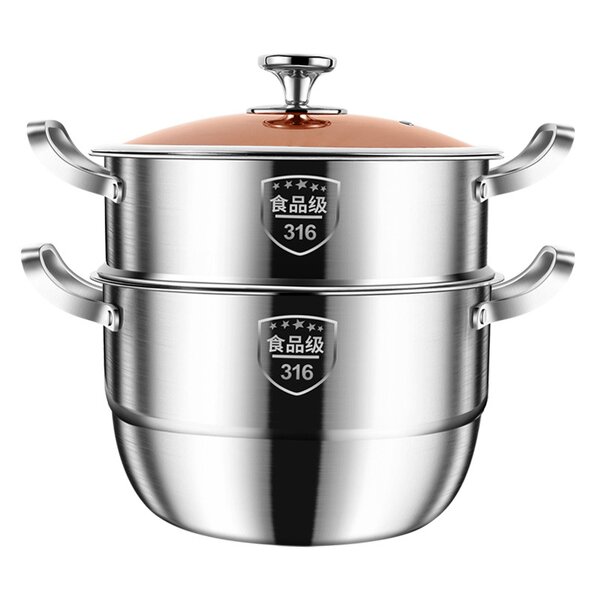 Steamer Set Manufacturer - OEM/ODM 316 Stainless Steel Cooking Set Vegetable Tier Steamers