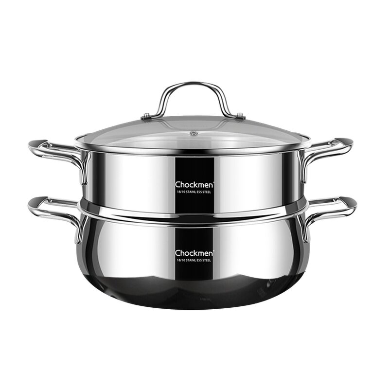 Cooking Steamer Factory - OEM/ODM Wholesale High Quality 2 Layers Stainless Steel Steamer