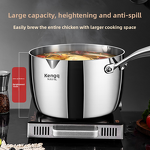 Snow Pan Manufacturer - OEM/ODM 316 Stainless Steel Non-stick Saucepan Depth Soup Pot