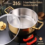Hot Pot Factory - OEM/ODM Stainless Steel Hot Pot with Glass Lid Shabu Shabu Pot