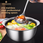 Serving Spoons Factory - OEM/ODM 316 Stainless Steel Soup Ladle Hot Pot Strainer