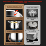 Stockpot Factory - OEM/ODM Stainless Steel Deep High Capacity Non-stick Depth Soup Pot