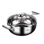 Stock Pot Factory - OEM/ODM 24cm Stainless Steel Large with Glass Lid Double Handle