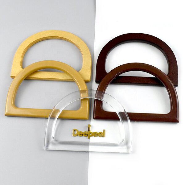 Bag Handles Manufacturer - OEM/ODM Round D-Ring Wood Plastic Purse Frame Hardware