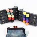 Wallet Frame Factory - OEM/ODM Vintage Black Solid Wood Handle DIY Bag Accessories