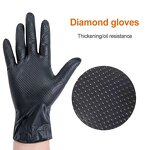 Nitrile Gloves Factory - OEM 10 Mil Heavy Duty Custom Logo Diamond Texture