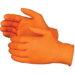 Nitrile Gloves Manufacturer - OEM Orange Diamond Pattern 9 Inch Cleaning