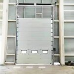 Steel Garage Door Manufacturer - OEM/ODM Modern Design Automatic Industrial Vertical Windproof