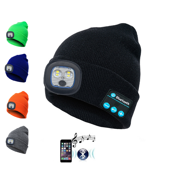 Bluetooth Beanie Factory - OEM/ODM With LED Headlight Stereo Speakers 24 Hours Play
