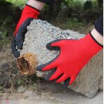 Safety Gloves Factory - OEM/ODM Polyester Shell Black Latex Coated for Construction Industry