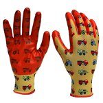 Children Work Gloves Factory - OEM/ODM Custom Latex Rubber Coated Cartoon Anti Abrasion