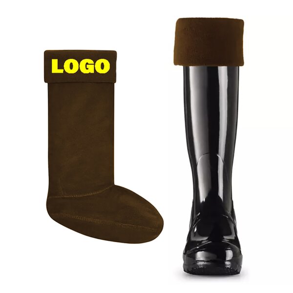Wellington Socks Manufacturer - OEM/ODM Customized Logo Winter Thermal Fleece Rubber Rain