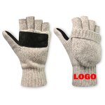 Fingerless Gloves Factory - OEM/ODM Ragg Wool Knitted with Flip Cover for Touch Screen