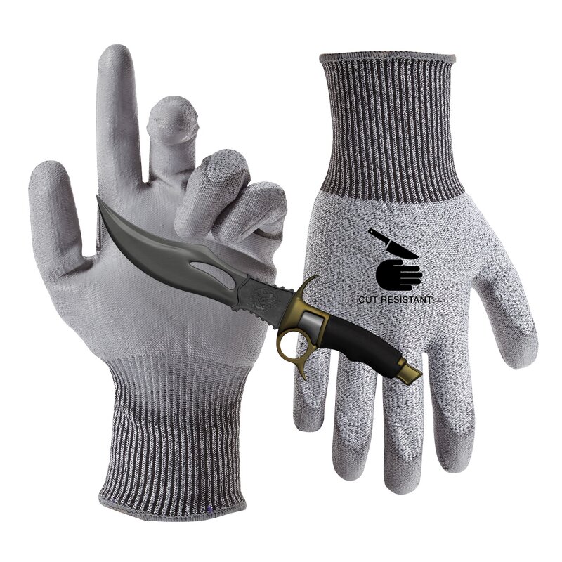 Cut Resistant Glove Factory - OEM/ODM PU Dipped CE EN388 Level 5 Anti Slip