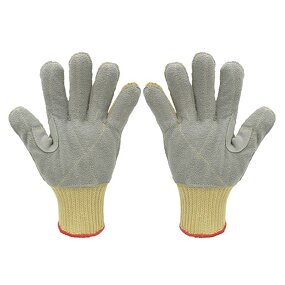 Cut Resistant Gloves Factory - OEM/ODM Anti Puncture Leather Palm Aramid Fibre Level 5