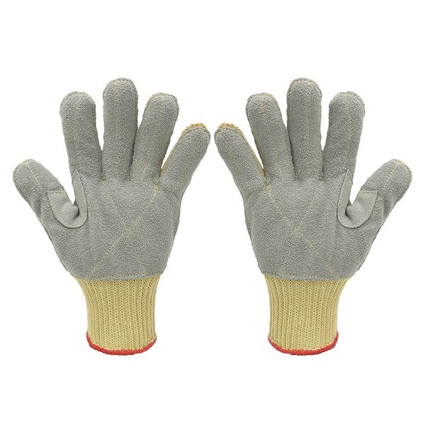 Cut Resistant Gloves Factory - OEM/ODM Anti Puncture Leather Palm Aramid Fibre Level 5