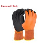 Winter Gloves Manufacturer - OEM/ODM 100% Waterproof Black Nitrile Fleece Lined Outdoor