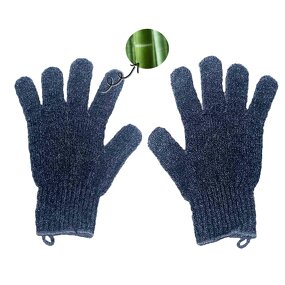 Shower Gloves Manufacturer - OEM/ODM Custom Charcoal Bamboo Natural Fiber Exfoliating