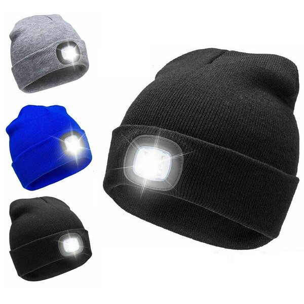 LED Beanie Hat Factory - OEM/ODM Winter Warm USB Rechargeable Torch for Fishing Work