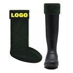 Wellington Socks Manufacturer - OEM/ODM Customized Logo Winter Thermal Fleece Rubber Rain
