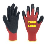 Safety Gloves Factory - OEM/ODM Polyester Shell Black Latex Coated for Construction Industry