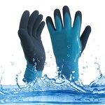 Winter Gloves Manufacturer - OEM/ODM 100% Waterproof Black Nitrile Fleece Lined Outdoor