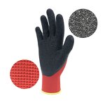 Safety Gloves Factory - OEM/ODM Polyester Shell Black Latex Coated for Construction Industry