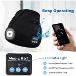 LED Beanie Hat Factory - OEM/ODM New Fashion USB Rechargeable with Light Music for Running