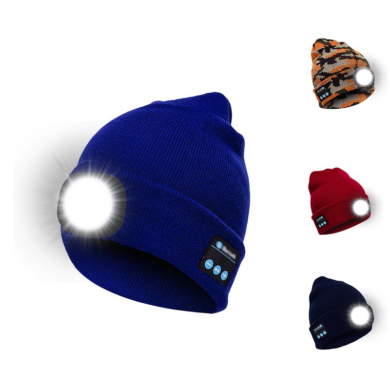 LED Beanie Hat Factory - OEM/ODM Bluetooth Music Knitted Acrylic USB Rechargeable