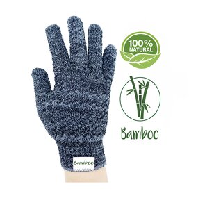 Bath Glove Manufacturer - OEM/ODM Organic Charcoal Bamboo Heavy Exfoliating Mitt