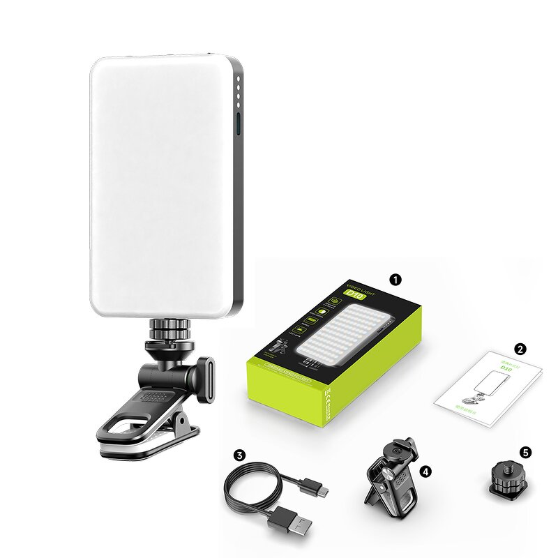 Pocket Fill Light Manufacturer - OEM/ODM D10 Ultra-thin Portable RGB 3 Color Temperature