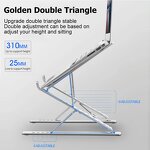 Laptop Stand Factory - OEM/ODM N8 Adjust Notebook Stand Extendable Alloy Portable