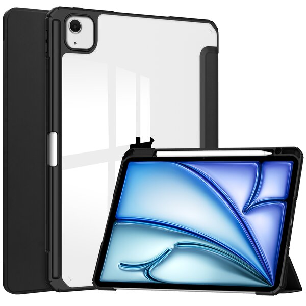 Smart Folio Cover Factory - OEM/ODM Fully Transparent Acrylic Back for iPad Air 13