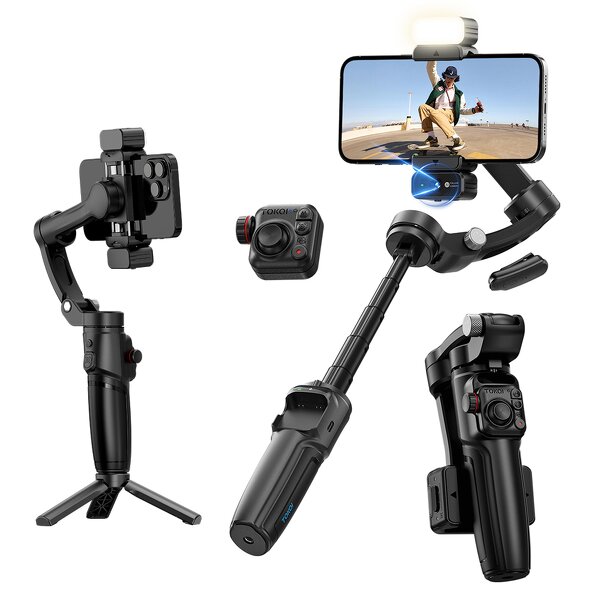 Gimbal Stabilizer Manufacturer - OEM/ODM M06 Built-in Rod AI Face Tracking 3-Axis
