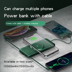 Power Bank Factory - OEM/ODM New Design 20000mAh with Usb Cable Wireless Charging