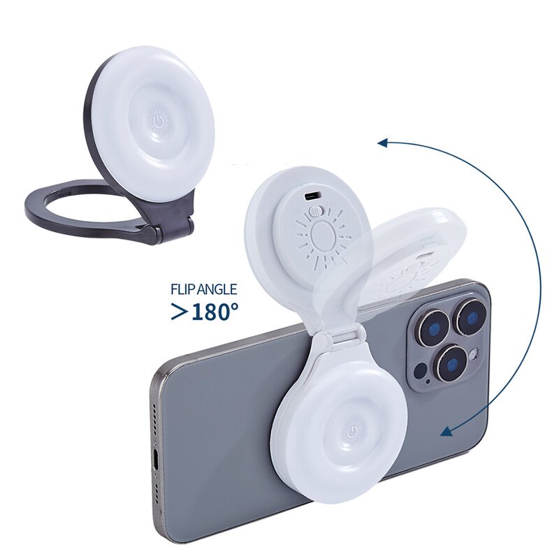 Selfie Light Factory - OEM/ODM L8 Portable Mini Magnetic Adjustable LED Ring Light