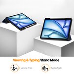 TPU Tablet Case Manufacturer - OEM/ODM Tri-fold Caster Back Cover with Pen Slot for iPad