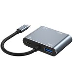 USB C Hub Manufacturer - OEM/ODM 4K Video Output 4 in 1 Type C to VGA HD-MI