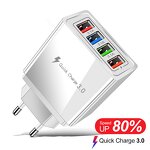 Wall Charger Factory - OEM/ODM 4USB Multi-port Travel Fast Chargers US EU UK Plug