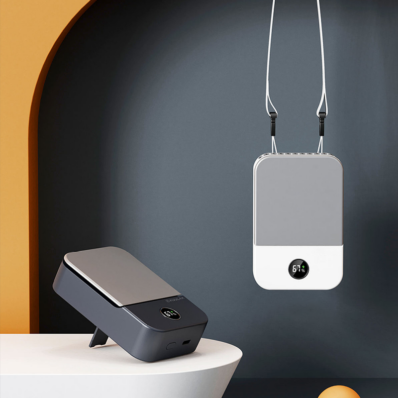 Neck Fan Factory - OEM/ODM Simplicity Rechargeable Portable with LED Display Wearable