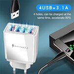 Wall Charger Factory - OEM/ODM 4USB Multi-port Travel Fast Chargers US EU UK Plug